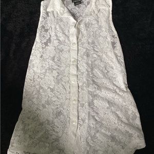 Lace button up
